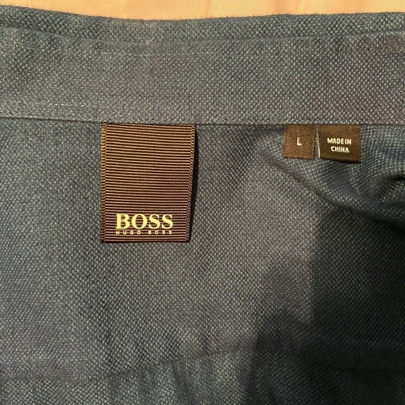 Hugo Boss Collared Dress Shirt Unworn Blue sz L - Picture 7 of 7
